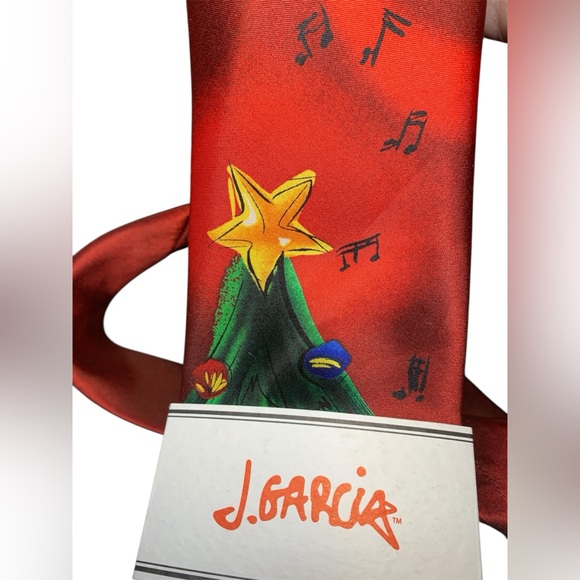 Jerry Garcia Merry Christmas 56 Collection NECKTIE TIE Silk Tree Santa Guitar - Picture 5 of 12